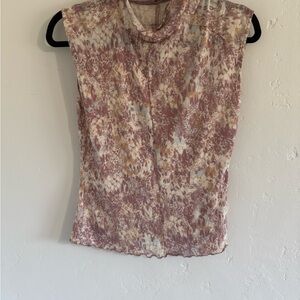 Free People movement Sz Small - Capped Sleeve Patterned Top